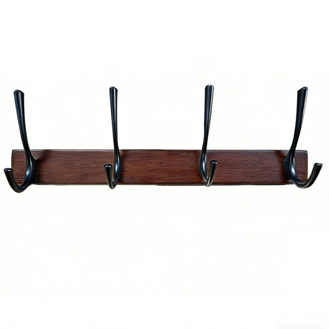 JU7CER Kitchen and bathroom storage hanging rack Wall-mounted Kitchen & Bathroom Storage Rack, Multifunctional Storage Hanger, Modern Style, Multifunctional Hook Rail 43 centimeters in length - image 1