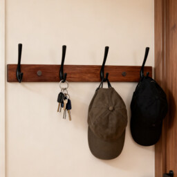 JU7CER Kitchen and bathroom storage hanging rack Wall-mounted Kitchen & Bathroom Storage Rack, Multifunctional Storage Hanger, Modern Style, Multifunctional Hook Rail 43 centimeters in length - thumbnail 4