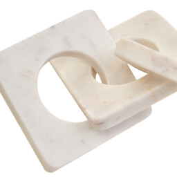Fifty Five South Sculpture Nason Links Marble White - thumbnail 2