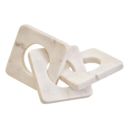 Fifty Five South Sculpture Nason Links Marble White - thumbnail 1