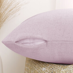 Deconovo faux linen cushion cover light pink color 50*50cm 1pc - thumbnail 5
