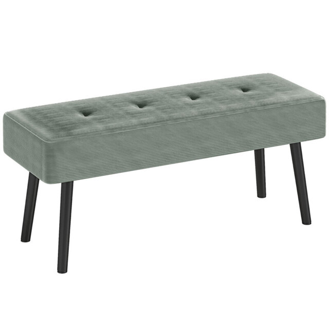 HOMCOM Ottoman Corduroy Green/Black - image 1
