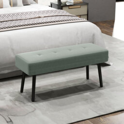 HOMCOM Ottoman Corduroy Green/Black - thumbnail 5