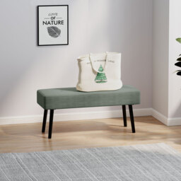 HOMCOM Ottoman Corduroy Green/Black - thumbnail 2