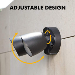 LUTEC 5000K Black Twin LED Spotlight Floodlight Outdoor Wall Light 2-Head Adjustable Security Light - thumbnail 4