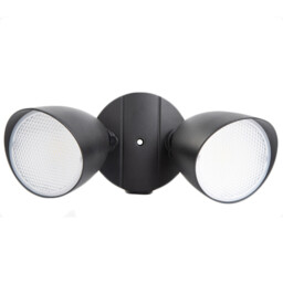 LUTEC 5000K Black Twin LED Spotlight Floodlight Outdoor Wall Light 2-Head Adjustable Security Light - thumbnail 7