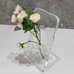 "Frame Flower Vase, Clear Acrylic Flower Container, Modern Art Decoration for Home Decor, Desktops Bookshelf Table House Warming Gifts and Photography Props " - thumbnail 3