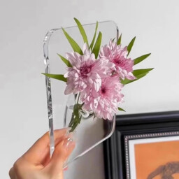 "Frame Flower Vase, Clear Acrylic Flower Container, Modern Art Decoration for Home Decor, Desktops Bookshelf Table House Warming Gifts and Photography Props " - thumbnail 6