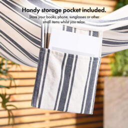 Vonhaus Ibiza 2 Person Cotton Hammock with Stand - thumbnail 7