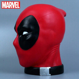 1pc Marvel Deadpool Head Piggy Bank Coin Bank Officially Licensed 3D PVC Figurine Money Box Savings Jar Collectible Desktop Organizer Home Decor Waterproof Shatterproof Hand Figurine Gift - thumbnail 4