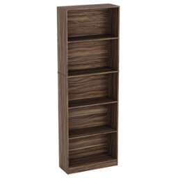 Vida Designs Bookcase Cambridge 5 Shelves Walnut Extra Large - thumbnail 3