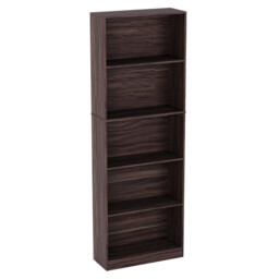 Vida Designs Bookcase Cambridge 5 Shelves Walnut Extra Large - thumbnail 5