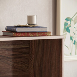 Vida Designs Bookcase Cambridge 5 Shelves Walnut Extra Large - thumbnail 2