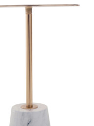 Interiors by Premier Side Table Avola Rose Gold Finish/White Marble Effect Base - thumbnail 4