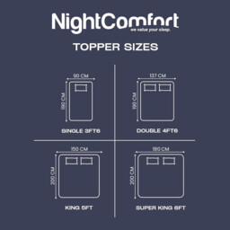 NightComfort Mattress Topper Quilted Microfibre 800GSM Super King - thumbnail 2