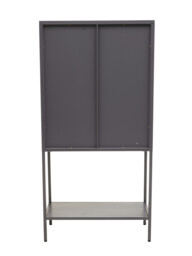 Interiors by Premier Display Cabinet Acier Metal Grey Tall - thumbnail 6