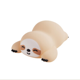 VIVREAL Sloth LED Night Light A046 – Rechargeable, 3-Level Dimming, Type-C Charging, Soft Silicone, ABS & PP, Warm Yellow - thumbnail 2