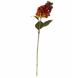 Candlelight Artificial Hydrangea Flower Stem Orange 75cm - thumbnail 2
