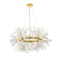 Homary Mid Century Modern 12-Light Crystal Firework Sputnik Chandelier Pendant Ceiling Light - thumbnail 1