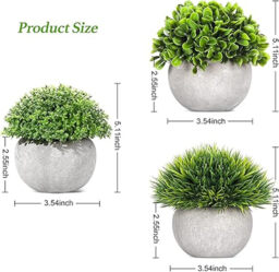 colospec Mini Artificial Plants-3 Pcs - thumbnail 4
