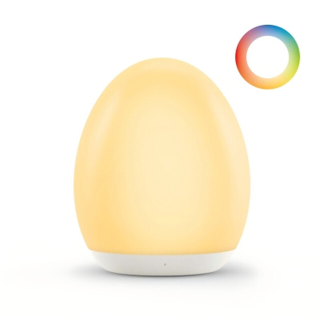 Jolywell Baby Night Light for Kids, Rechargeable Egg, 8 Color-Changing Modes, Dimmable, 1-Hour Timer & Touch Control, White