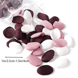 Yuejia 200PCS 1.5in/3.8cmArtificial Flower Petals Silk Rose Flower Petals for Valentine's Day,Flower Petals to Throw at Wedding, Flower Girl, Dinner Table Centerpieces(mix purple) - thumbnail 3