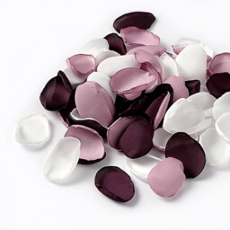 Yuejia 200PCS 1.5in/3.8cmArtificial Flower Petals Silk Rose Flower Petals for Valentine's Day,Flower Petals to Throw at Wedding, Flower Girl, Dinner Table Centerpieces(mix purple) - thumbnail 4