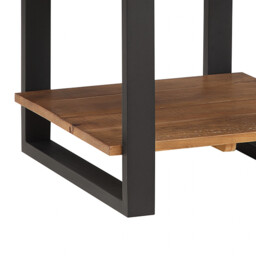 Side Table Pembroke Square Pine Natural/Black - thumbnail 3