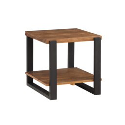 Side Table Pembroke Square Pine Natural/Black - thumbnail 2