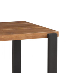 Side Table Pembroke Square Pine Natural/Black - thumbnail 5