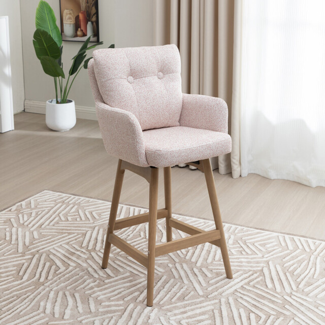 Bar Stools Cotswold Swivel Blush 2pcs - image 1