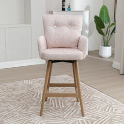 Bar Stools Cotswold Swivel Blush 2pcs - thumbnail 7