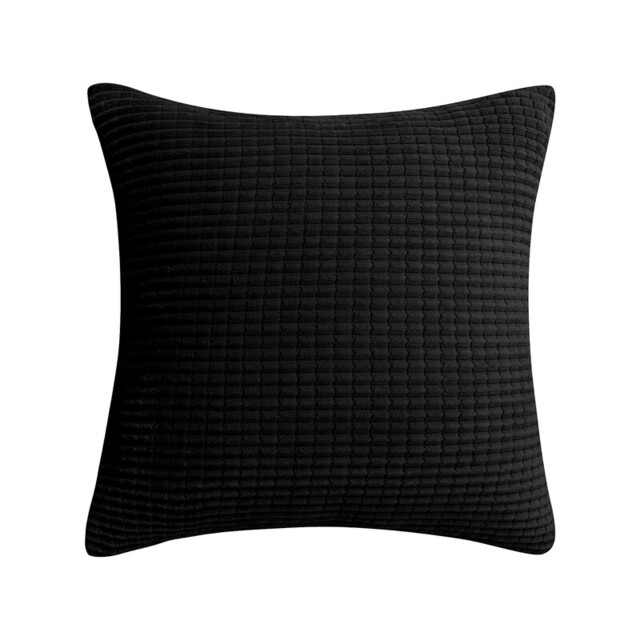 Deconovo Velvet cushion cover black color 50*50cm 1pc - image 1