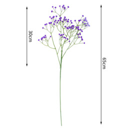 Wei's Moment 5Pcs Artificial  Flowers, Fake Flowers Silk Plastic Artificial Gypsophila Realistic Flower Arrangements Wedding Decoration Table Centerpieces Purple - thumbnail 4