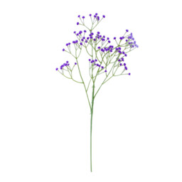 Wei's Moment 5Pcs Artificial  Flowers, Fake Flowers Silk Plastic Artificial Gypsophila Realistic Flower Arrangements Wedding Decoration Table Centerpieces Purple - thumbnail 3