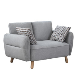 Sofa Georgia 2 Seater Light Grey - thumbnail 7