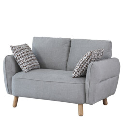 Sofa Georgia 2 Seater Light Grey - thumbnail 3