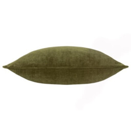 Yard Cushion Heavy Chenille Square Olive Polyester Filled 50x50cm - thumbnail 2