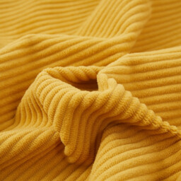 MEROPE, Polyester Corduroy Cushion Cover, 50x50cm, yellow, 1pack - thumbnail 2
