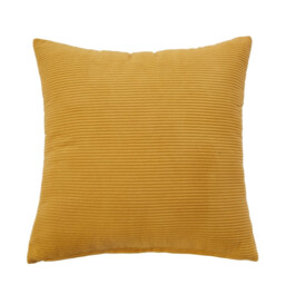 MEROPE, Polyester Corduroy Cushion Cover, 50x50cm, yellow, 1pack - thumbnail 3