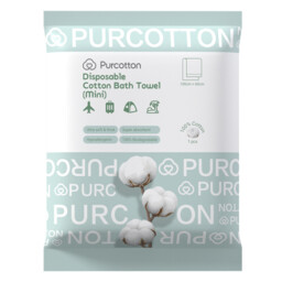 Purcotton Disposable Cotton Bath Towel Mini 1 pc 100cm*60cm - thumbnail 1