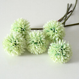 Wei's Moment 6Pcs Artificial  Flowers Artificial Hydrangea Decoration for Wedding Vase Green - thumbnail 4