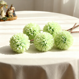 Wei's Moment 6Pcs Artificial  Flowers Artificial Hydrangea Decoration for Wedding Vase Green - thumbnail 5