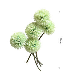 Wei's Moment 6Pcs Artificial  Flowers Artificial Hydrangea Decoration for Wedding Vase Green - thumbnail 2
