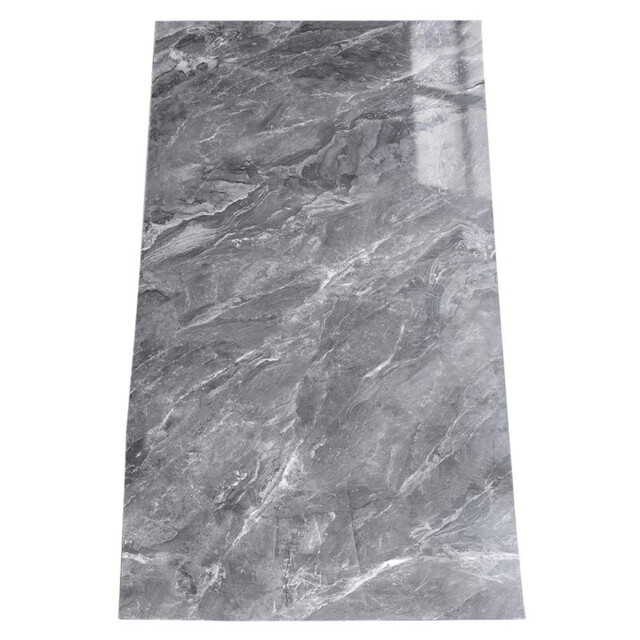 LIVINGANDHOME 10 Pcs Waterproof Marble Wall Tile Stickers, Grey - image 1