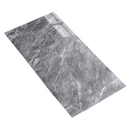 LIVINGANDHOME 10 Pcs Waterproof Marble Wall Tile Stickers, Grey - thumbnail 6