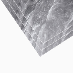LIVINGANDHOME 10 Pcs Waterproof Marble Wall Tile Stickers, Grey - thumbnail 2