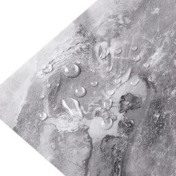 LIVINGANDHOME 10 Pcs Waterproof Marble Wall Tile Stickers, Grey - thumbnail 5