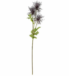 Candlelight Artificial Echinops Flower Stem Purple 66cm - thumbnail 3