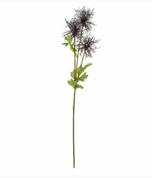 Candlelight Artificial Echinops Flower Stem Purple 66cm - thumbnail 2